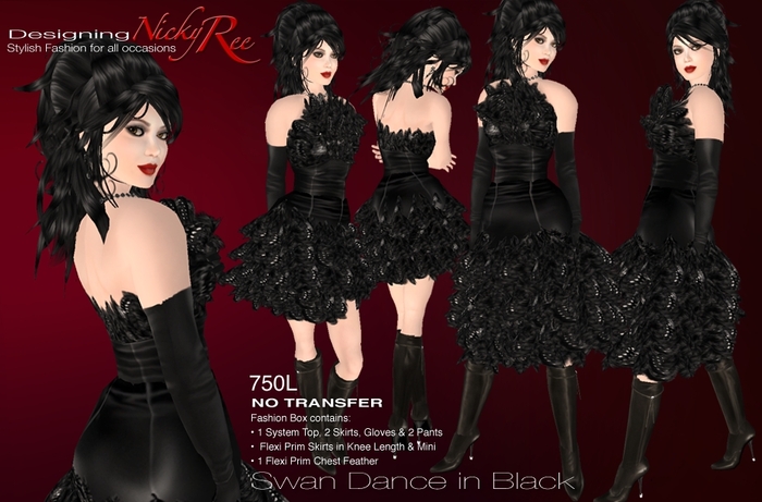 Nicky Ree Swan Dance Dresses in Black