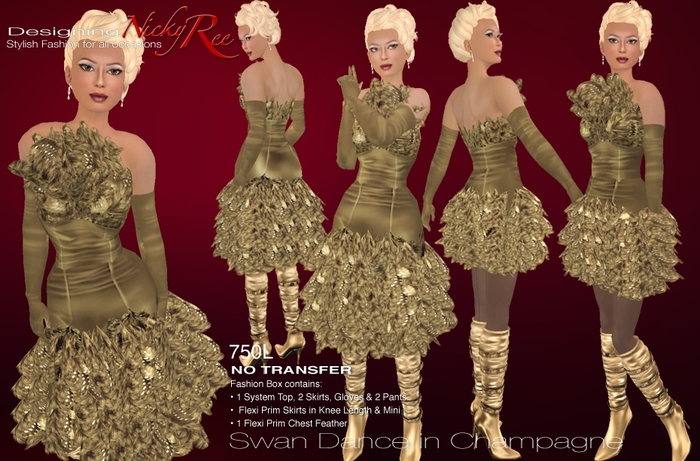 Nicky Ree Swan Dance Dresses in Champagne