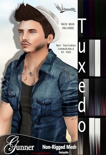 *~*Damselfly*~*Gunner Non-Rigged Mesh Tuxedo 