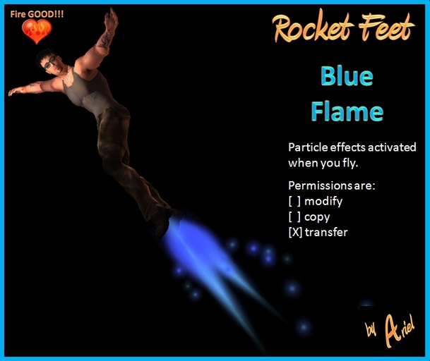 Fire GOOD!!! Rocket Feet Blue (wear & fly)