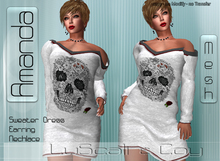 .:LS:.Amanda Short Sweater Dress Off shoulder