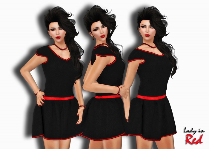 Lady in Red - Lili - Ruffle dress