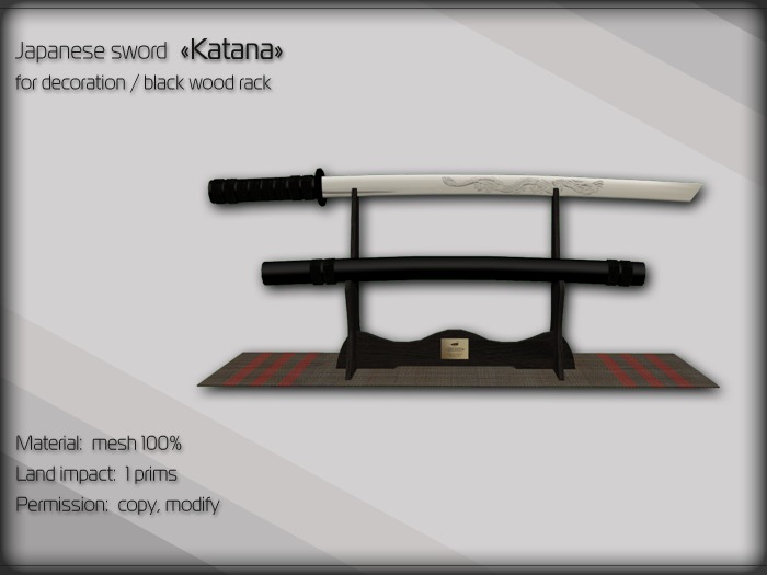 Japanese sword - Katana (black wood)