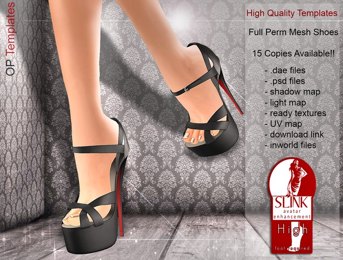 *6 LEFT ONLY 15 Dannia Slink Heels High Feet - Semi Exclusive - Full Perm *OP TEMPLATES* 001 V1 
