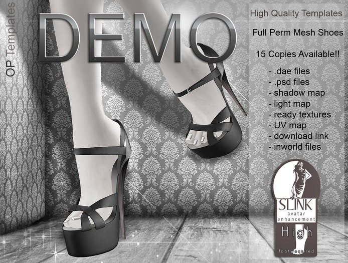 DEMO Dannia Slink Heels High Feet - Semi Exclusive - Full Perm *OP TEMPLATES* 001 V1 