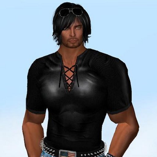 LOTE - ROGUE MALE BLACK LACED V NECK SHIRT