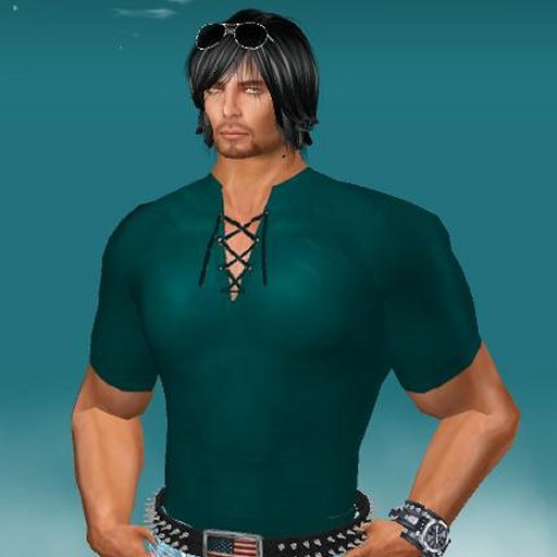 LOTE - ROGUE MALE TEAL LACED V NECK SHIRT