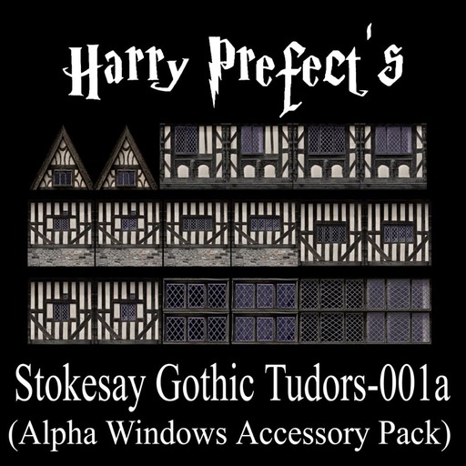 Stokesay gotische Fachwerkhäuser-001a(Transparente Fenster Zusatzpack