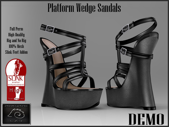 [PL] - DEMO SLINK - Platform Wedge Sandals