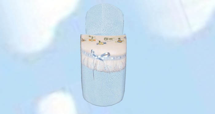 Cozy Quilt for newborns - blue and candy