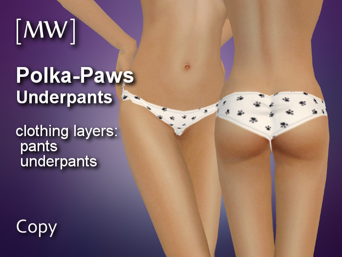 [MW] Polka-Paws Panties - White