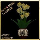 LW_ Tulips in Vase - Light Yellow (1 LI / Prim)