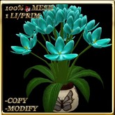 LW_ Tulips in Pot - Aqua (1 LI / Prim)