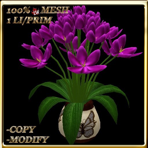 LW_ Tulips in Pot - Fuchsia (1 LI / Prim)