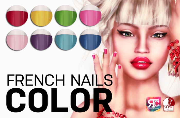..::RASCH::. French Nails  Color - Slink Avatar Enhancement