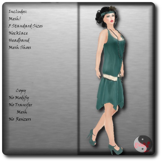 ::Evaki:: Flapper Dress ~Green
