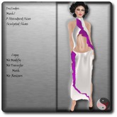 ::Evaki:: Scarlett Mesh Gown White/Pink 
