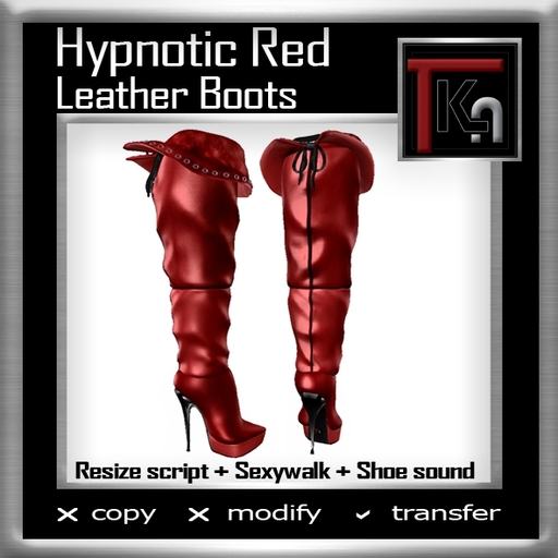TKA-Hypnotic Red_Leather Boots