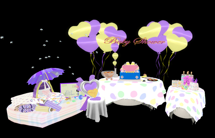 Baby Shower Party Set Pastel Colors
