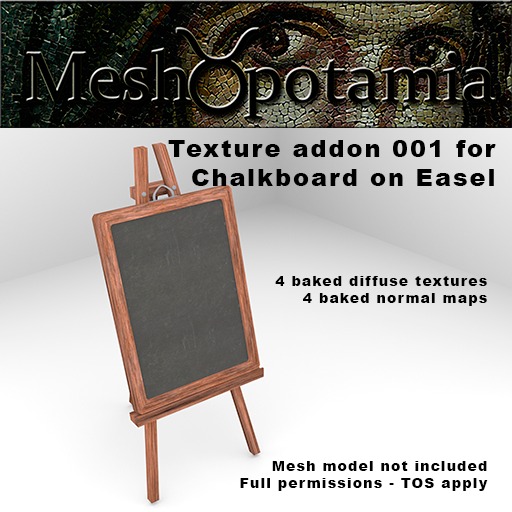 Meshopotamia Chalkboard on Easel Texture addon 001