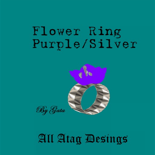 Flower ring Purple/Silver Vendor