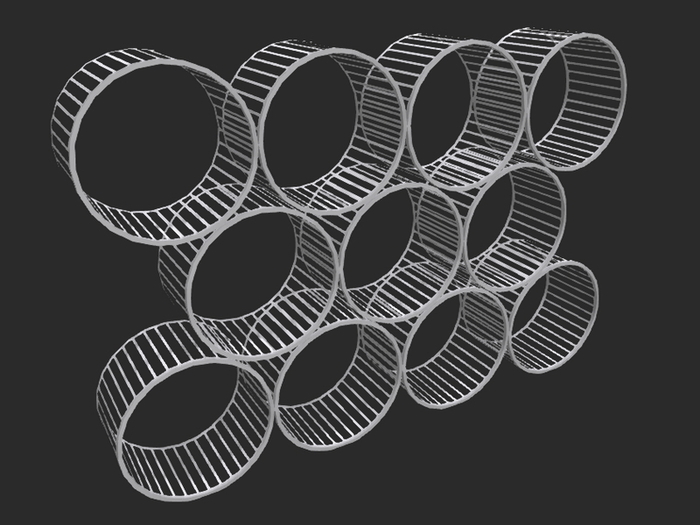 [Px] Tintable Ring Bookcase {mesh}