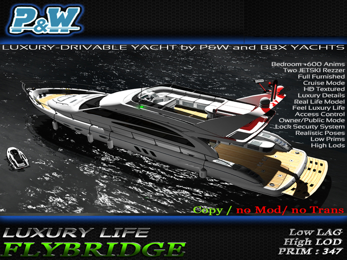 ..:: P&W - BBX YACHTS - Flybridge ( White ) Mesh V8