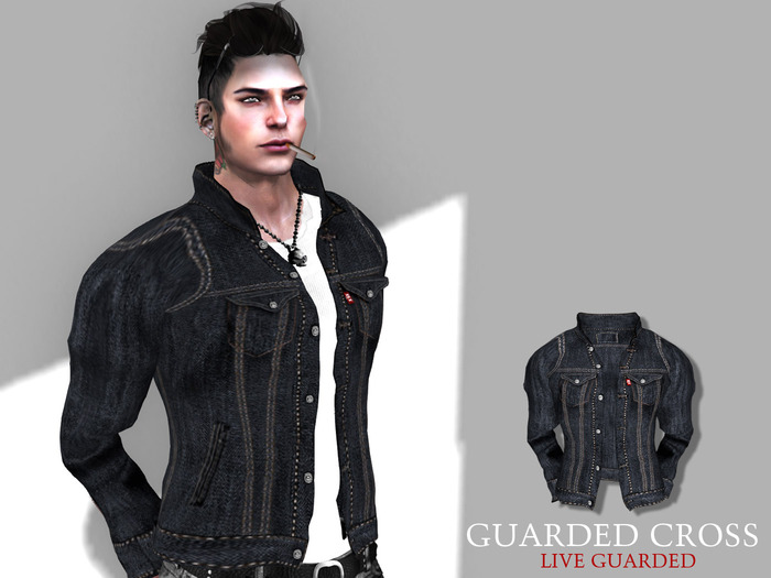 *GUARDED CROSS/Men’s-Wear* GC Jean Jacket: Trucker Rigid