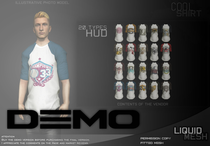 DEMO - " Cool Shirt " : 20 Types