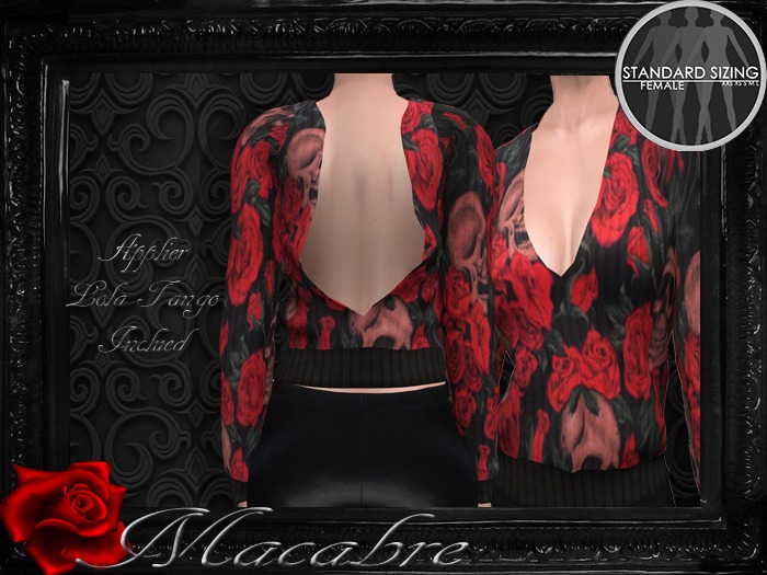 +MC+Skull Flower'S Top {Applier Lola Tango Inclued}