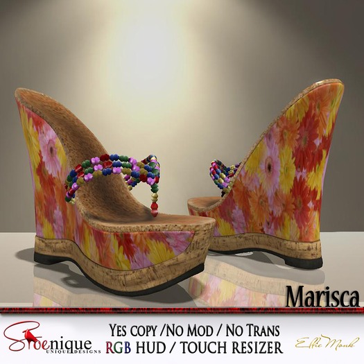 **SD** Marisca Daisy  Wedge Shoes   BSM