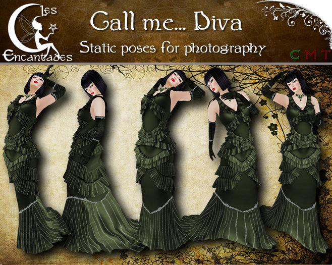 *LE Poses* Call Me... Diva  - Static Poses for photografy
