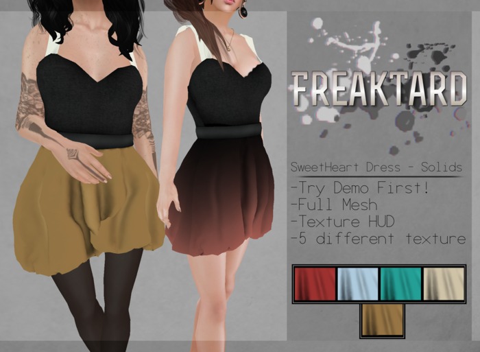 FreakTard- SweetHeart Dress - Solids