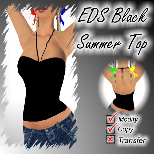 EDS Summer Top - Black. NOW FREE!