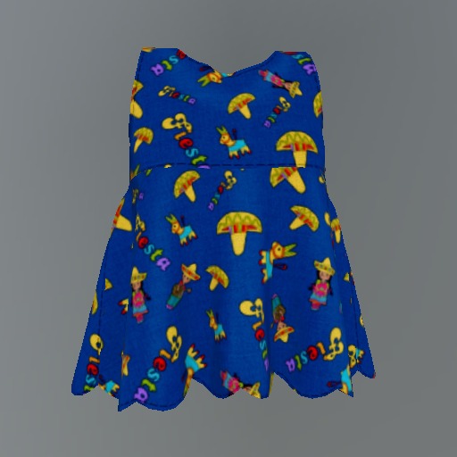 Blue Fiesta Mesh Child Tunic