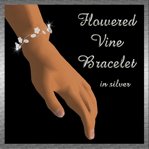 Dex's Flowered Vine Bracelet In Silver