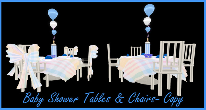 Baby Shower Tables and Chairs Boy