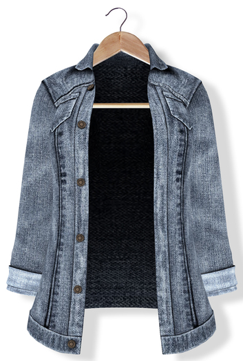 [MotiAme] Denim Jacket - Black