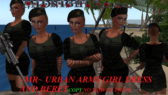~MR~ URBAN ARMY GIRL RIGGED MESH OUTFIT