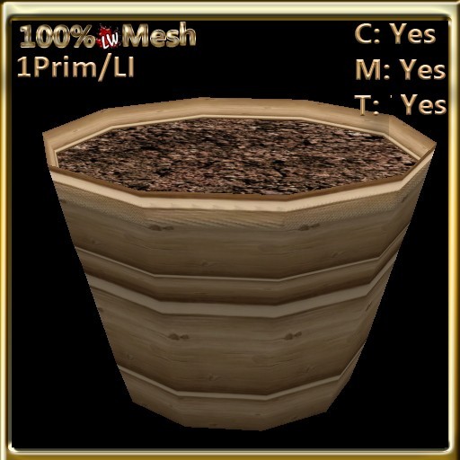 LW_ Mesh Barrel with Soil Full Perm