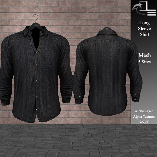 DE Designs - Men's Long Sleeve Shirt - Slate
