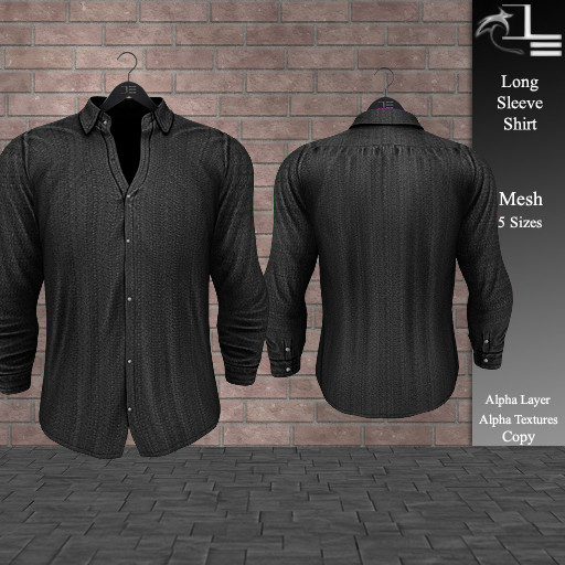 DE Designs - Men's Long Sleeve Shirt - Grey