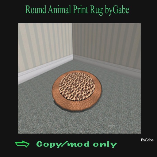 Round Animal Print Rug byGabe