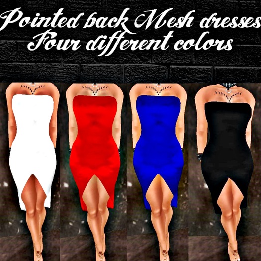 POINTED BACK MESH DRESS PACK PROMO!