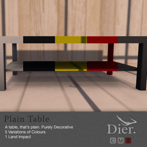[Dier] Plain Coffee Table / Black