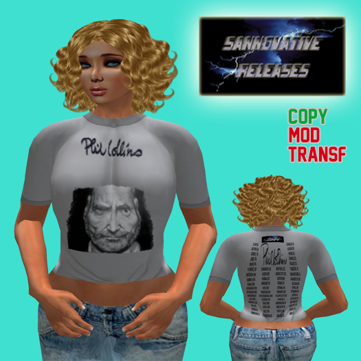 *SR* Unisex Layers TShirt Phil Collins