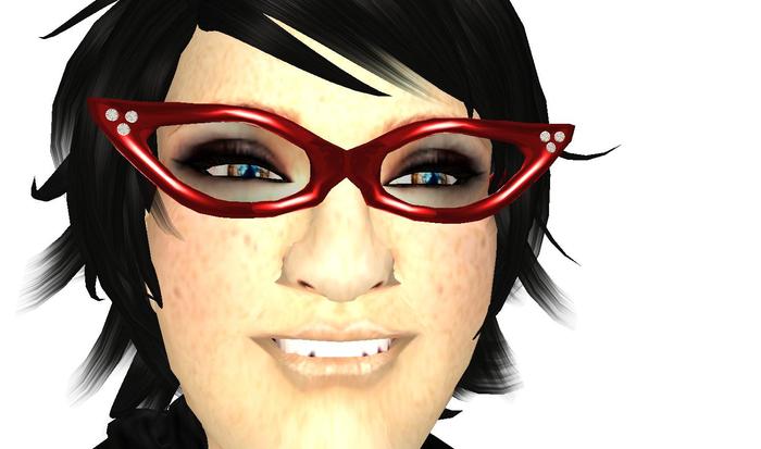 ~LeeLoo~ red catseye glasses