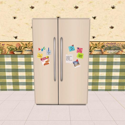 Bisque Fridge With Notes *Trans* Ready For Life Scripts