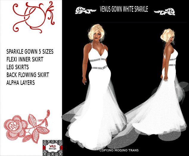 VENUS GOWN GOLD MESH