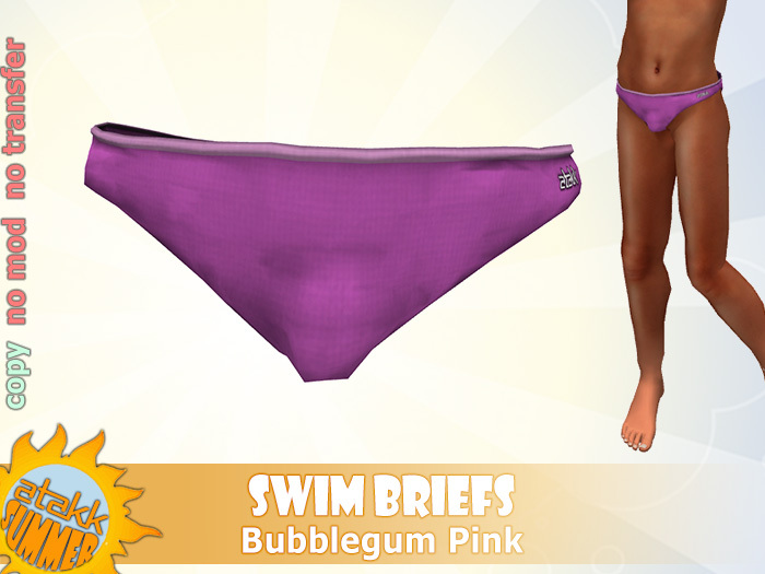 Bubblegum Pink Small Swim Briefs May2014